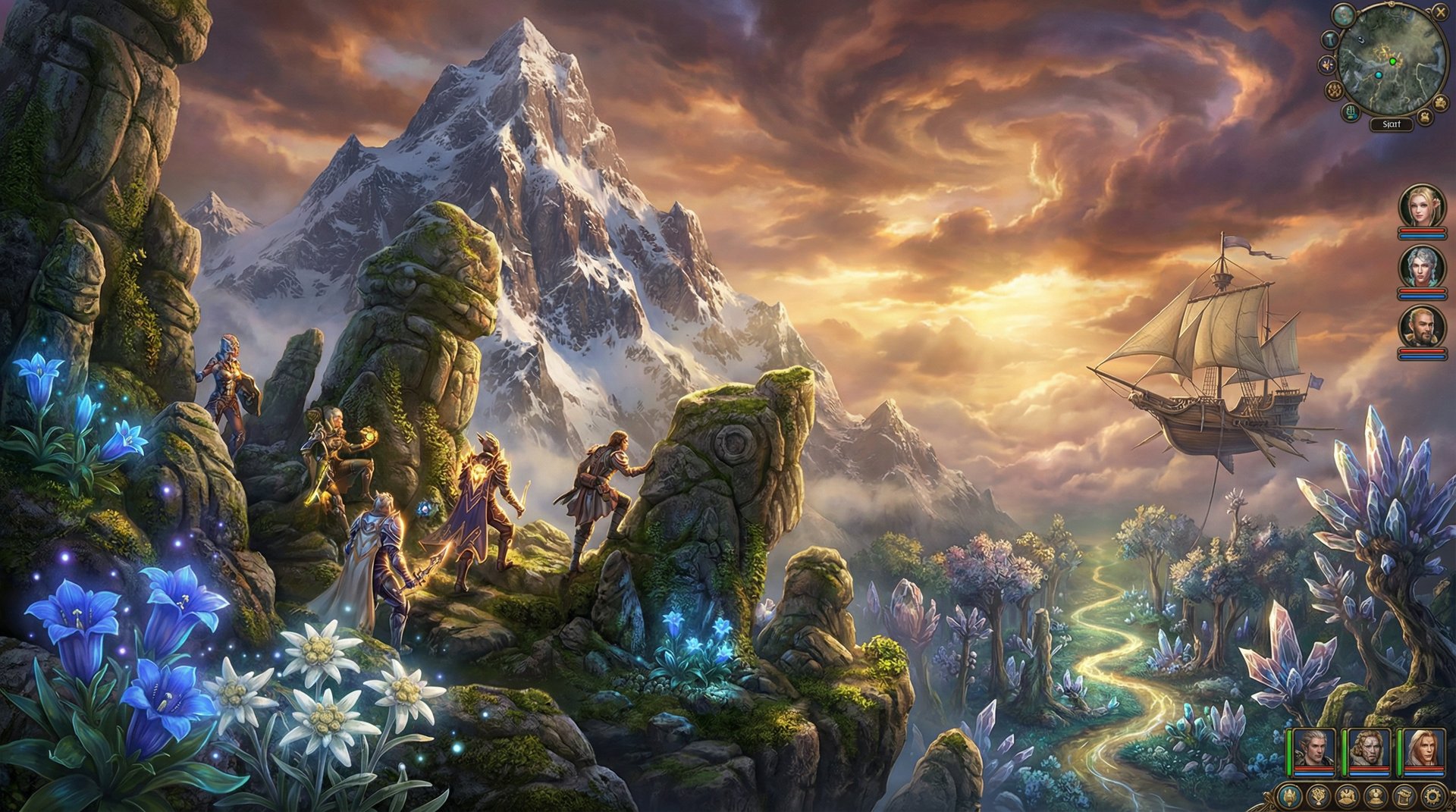 高清3D动漫高山植物科考纪录视频